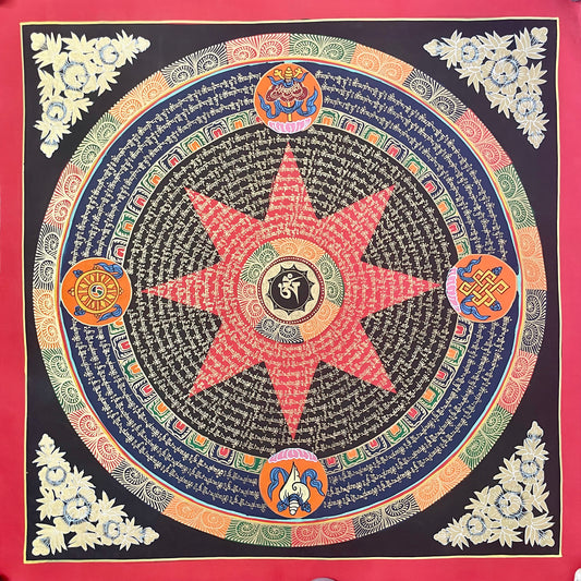 Compassion and Auspicious Symbols Mandala #1