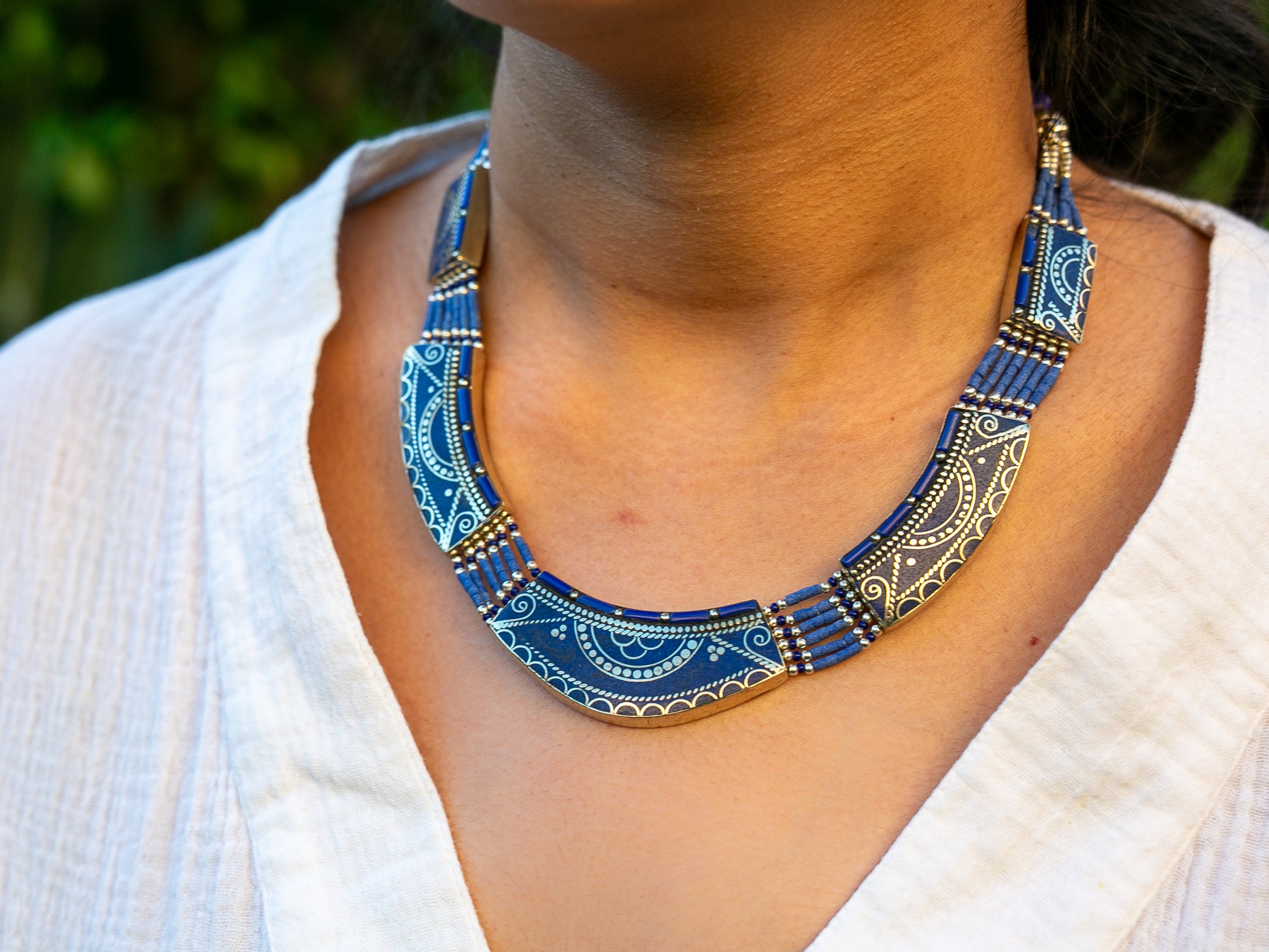 Another image of Tibetan lapis necklace
