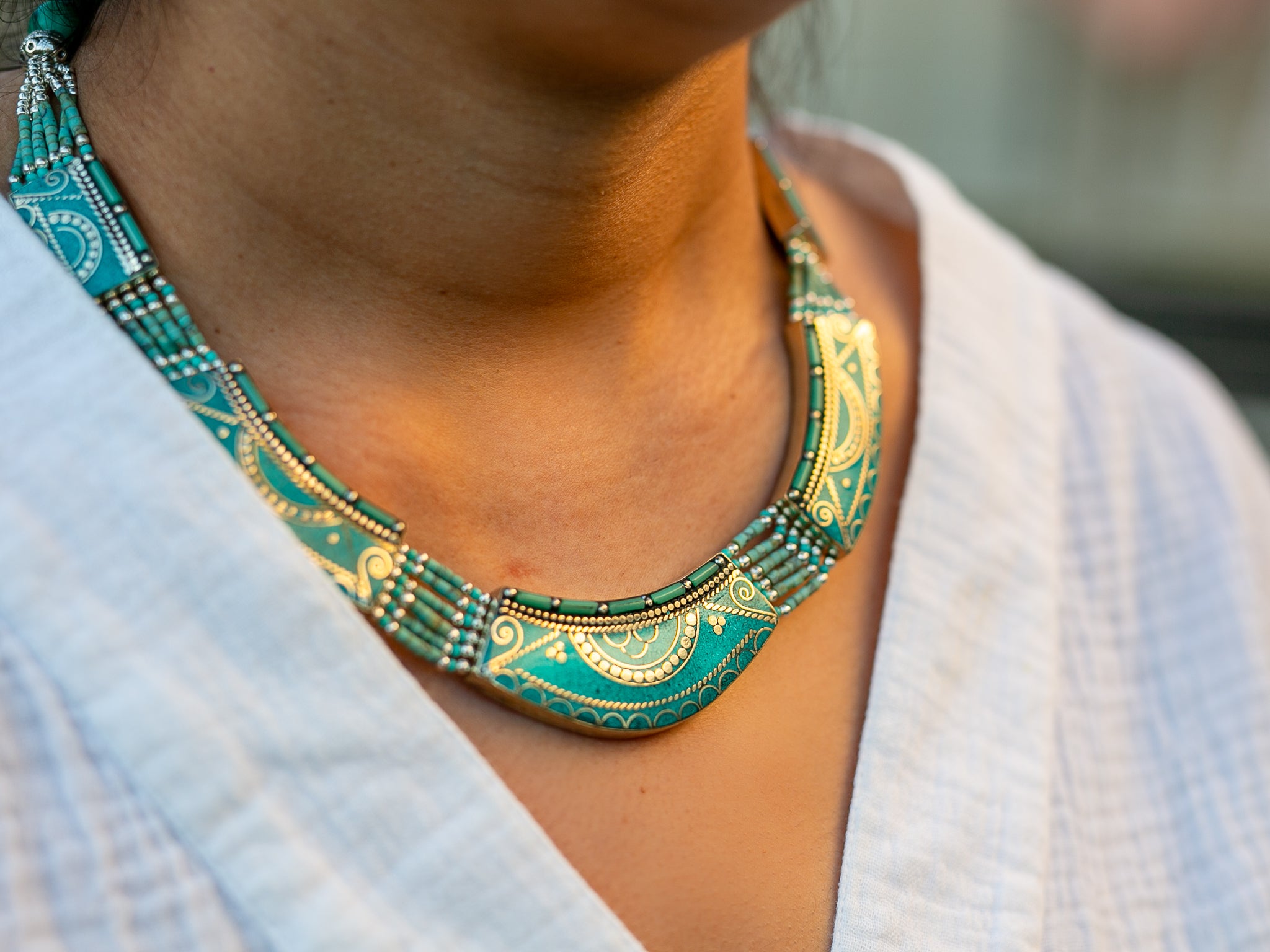 Tibetan turquoise outlet necklace