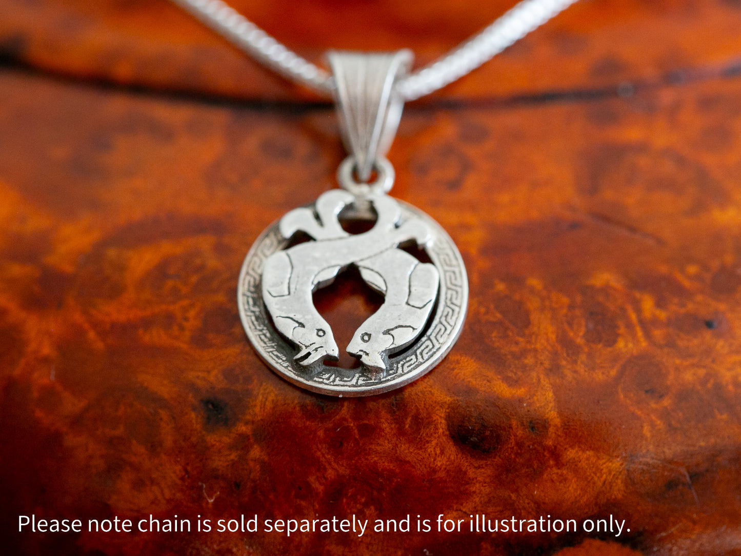 Auspicious Symbols Silver Pendant