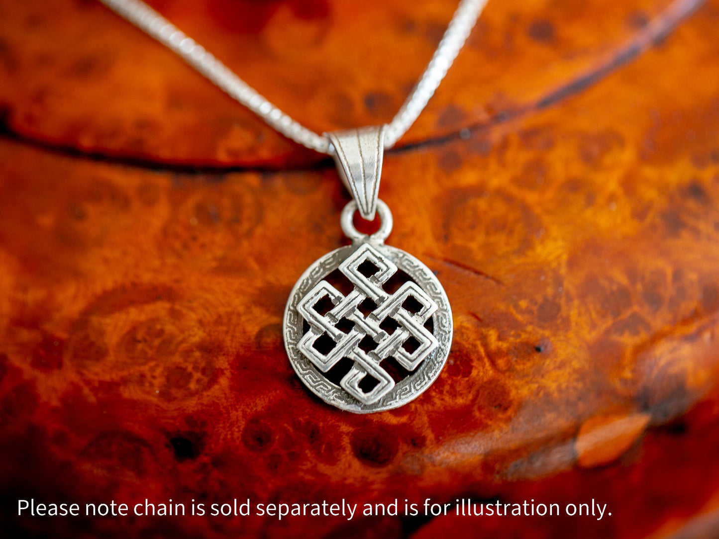 Auspicious Symbols Silver Pendant