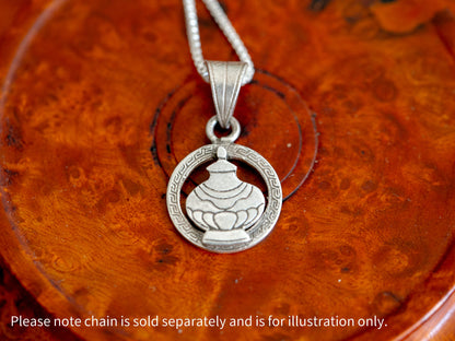 Auspicious Symbols Silver Pendant