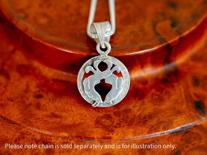 Auspicious Symbols Silver Pendant