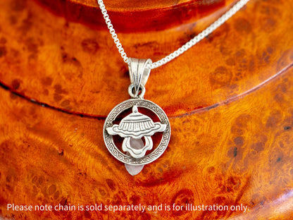 Auspicious Symbols Silver Pendant