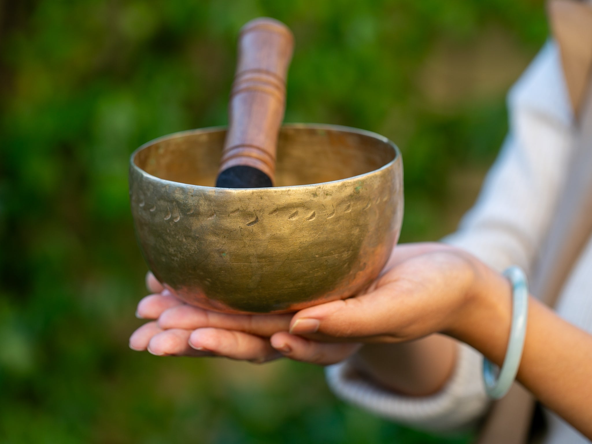 Small Old 'Tara' Singing Bowl - Base Note B3 (244 Hz) - Tibet Shop Sydney