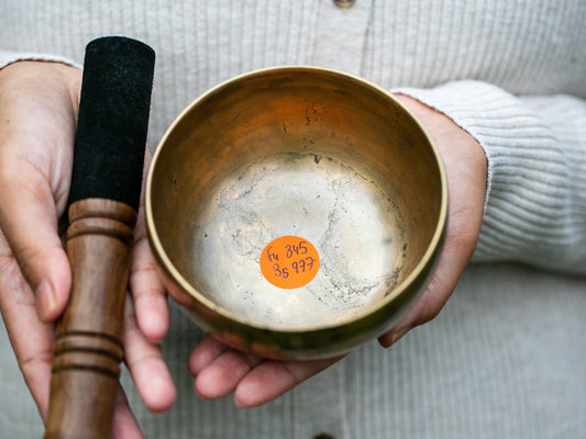 Small Old 'Tara' Singing Bowl - Base Note F4 (345 Hz)