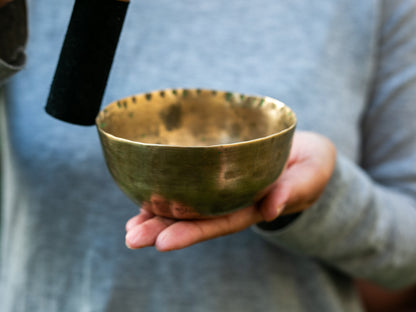 Small Old 'Tara' Singing Bowl - Base Note G#4 (414 Hz)