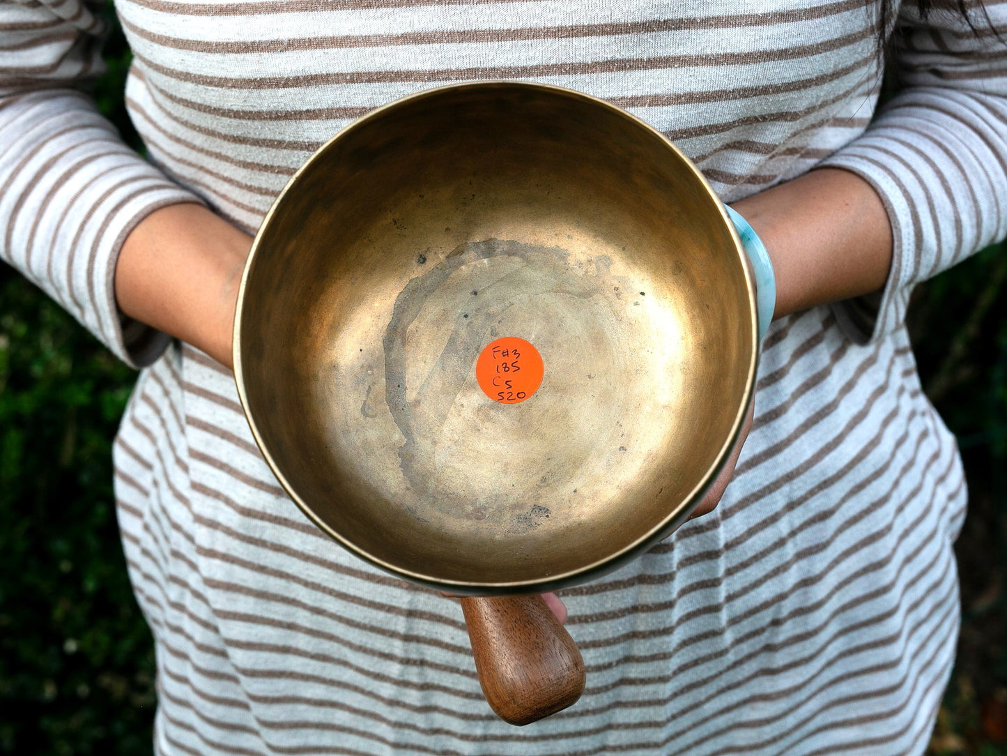 Old 'Tara' Singing Bowl - Base Note F#3 (185 Hz)