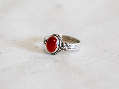 Gemstone and Sterling Silver Ring