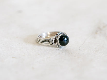 Gemstone and Sterling Silver Ring