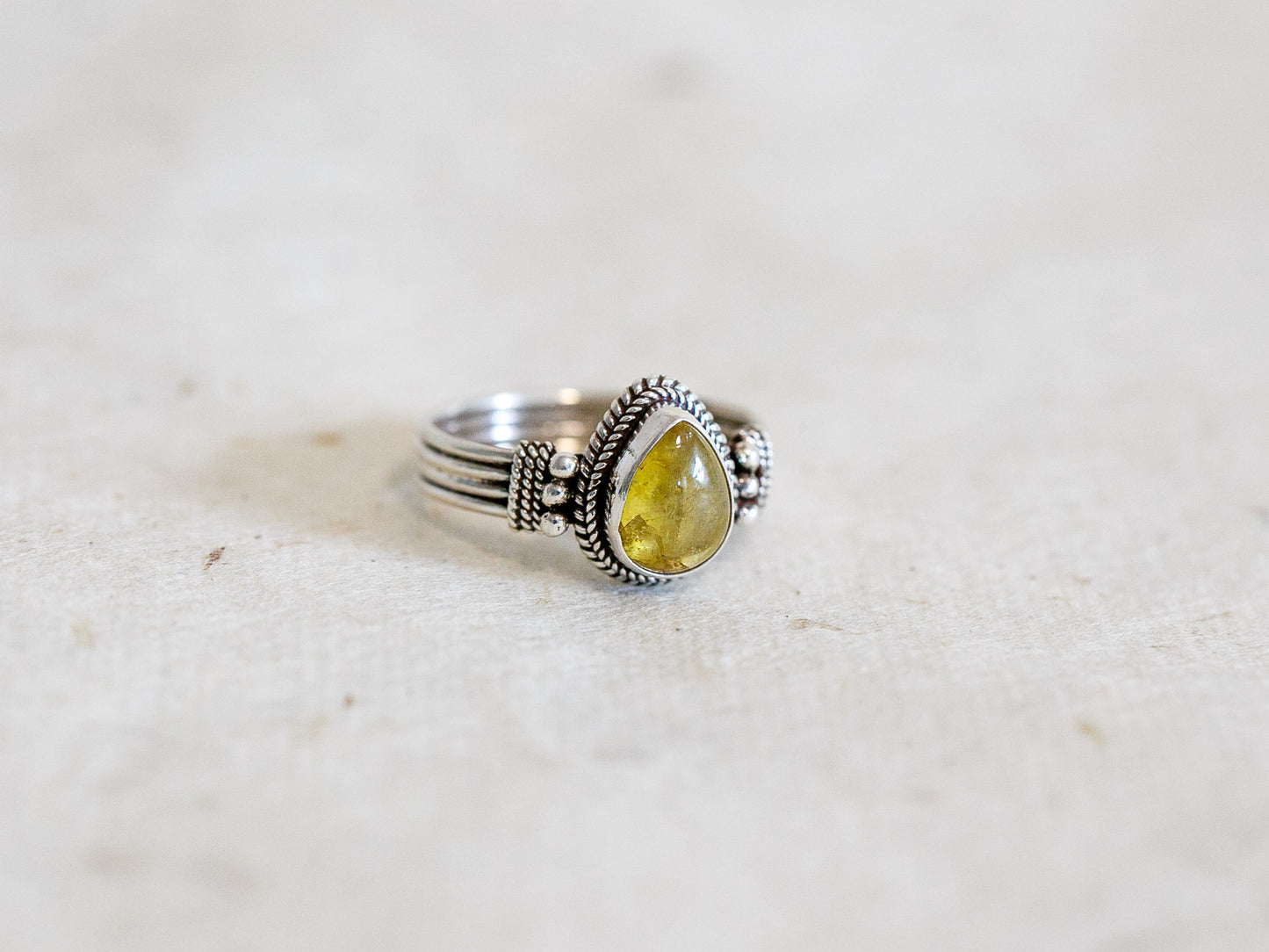 Gemstone and Sterling Silver Ring