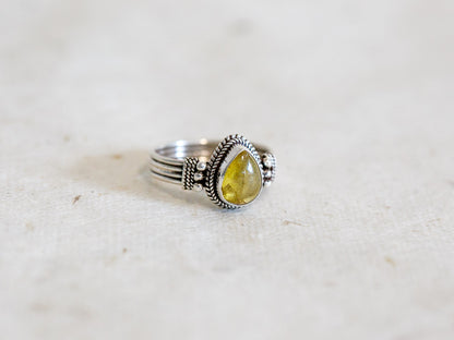 Gemstone and Sterling Silver Ring