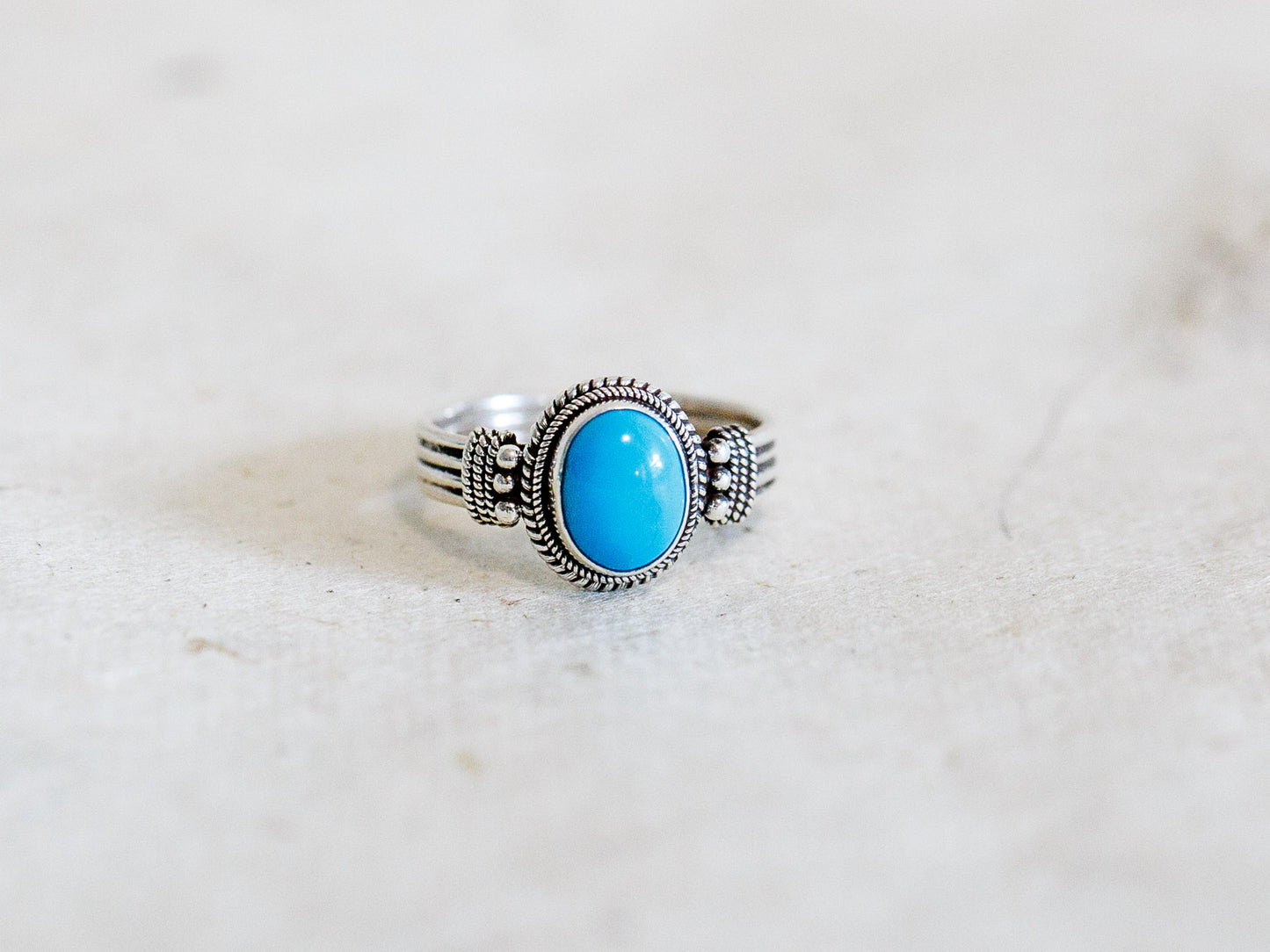 Gemstone and Sterling Silver Ring