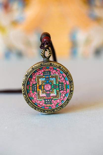 Om Mandala Thangka Pendant