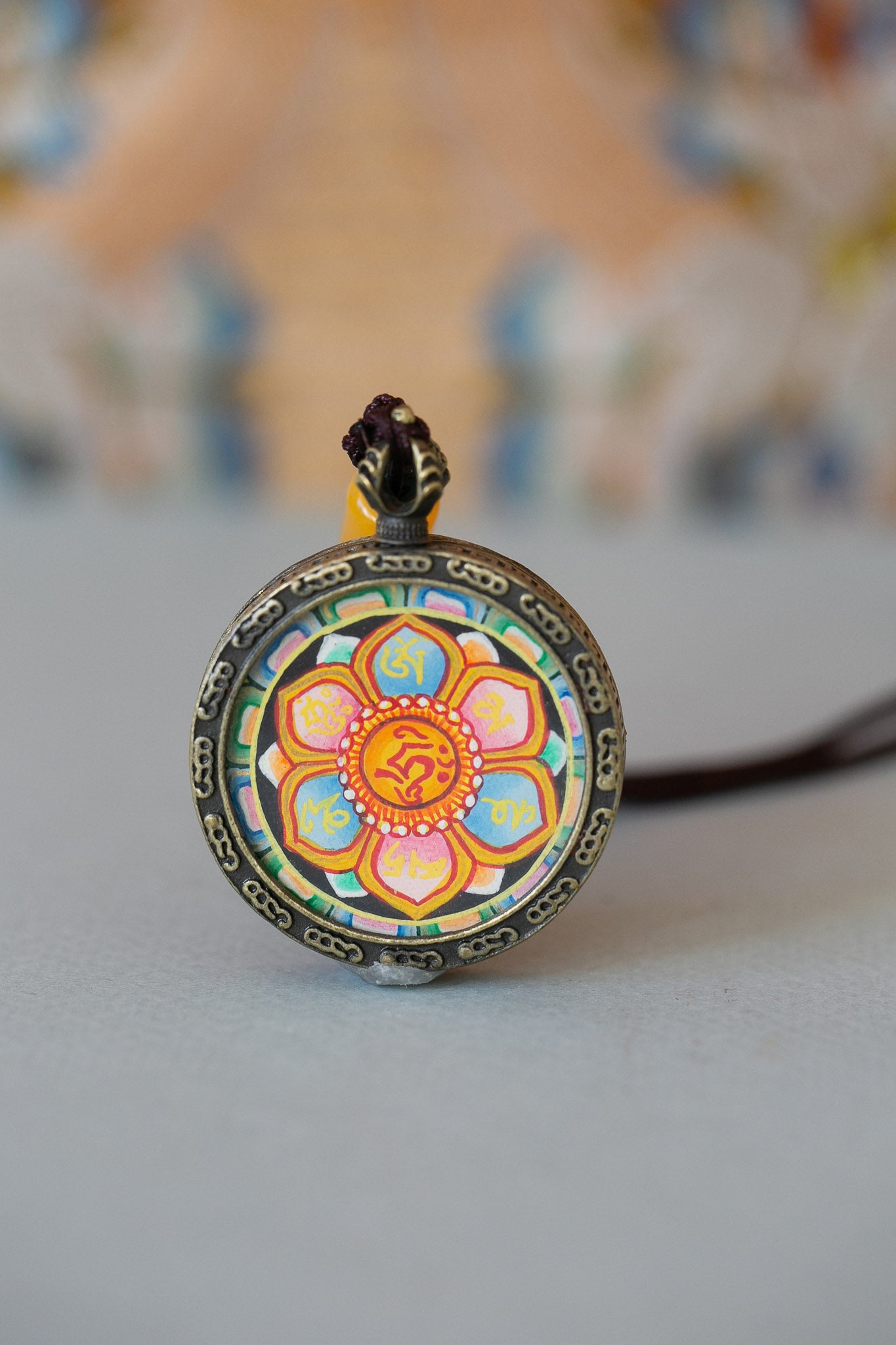 Compassion Mantra Thangka Pendant