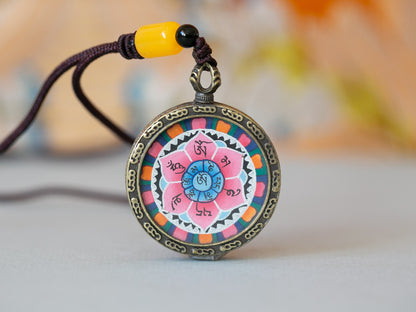 Compassion Mantra Thangka Pendant #3