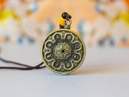 Compassion Mantra Mandala Thangka Pendant