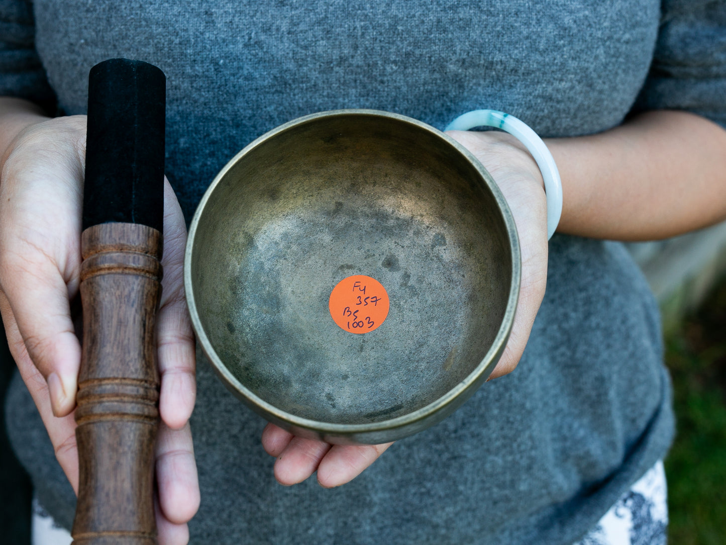 Small Old 'Tara' Singing Bowl - Base Note F4 (357 Hz)