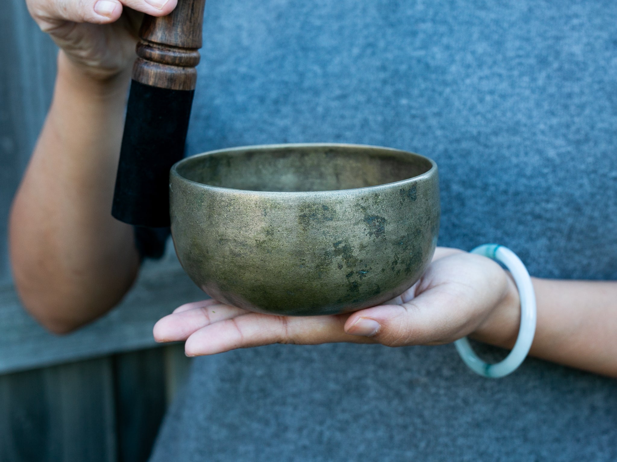 Small Old 'Tara' Singing Bowl - Base Note F4 (357 Hz) - Tibet Shop Sydney