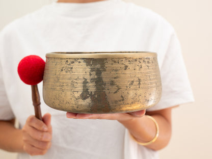 Unusual Singing Bowl D4 286 Hz