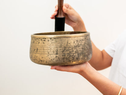 Unusual Singing Bowl D4 286 Hz