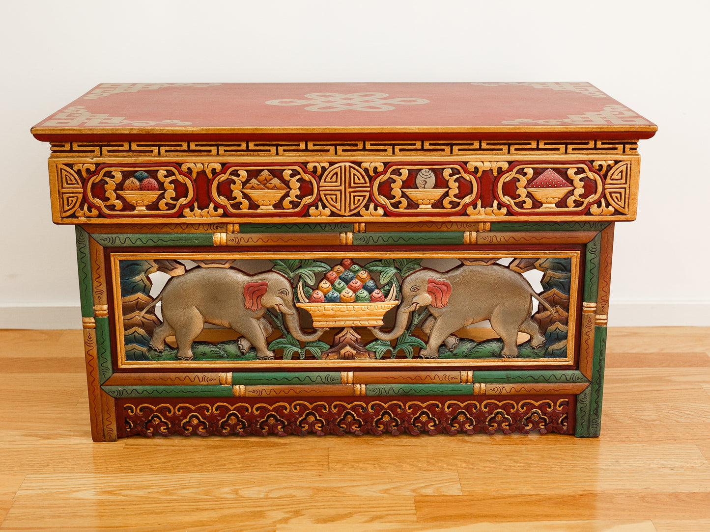 Tibetan Folding Table - White Elephants