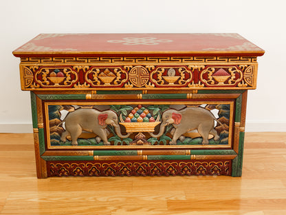 Tibetan Folding Table - White Elephants