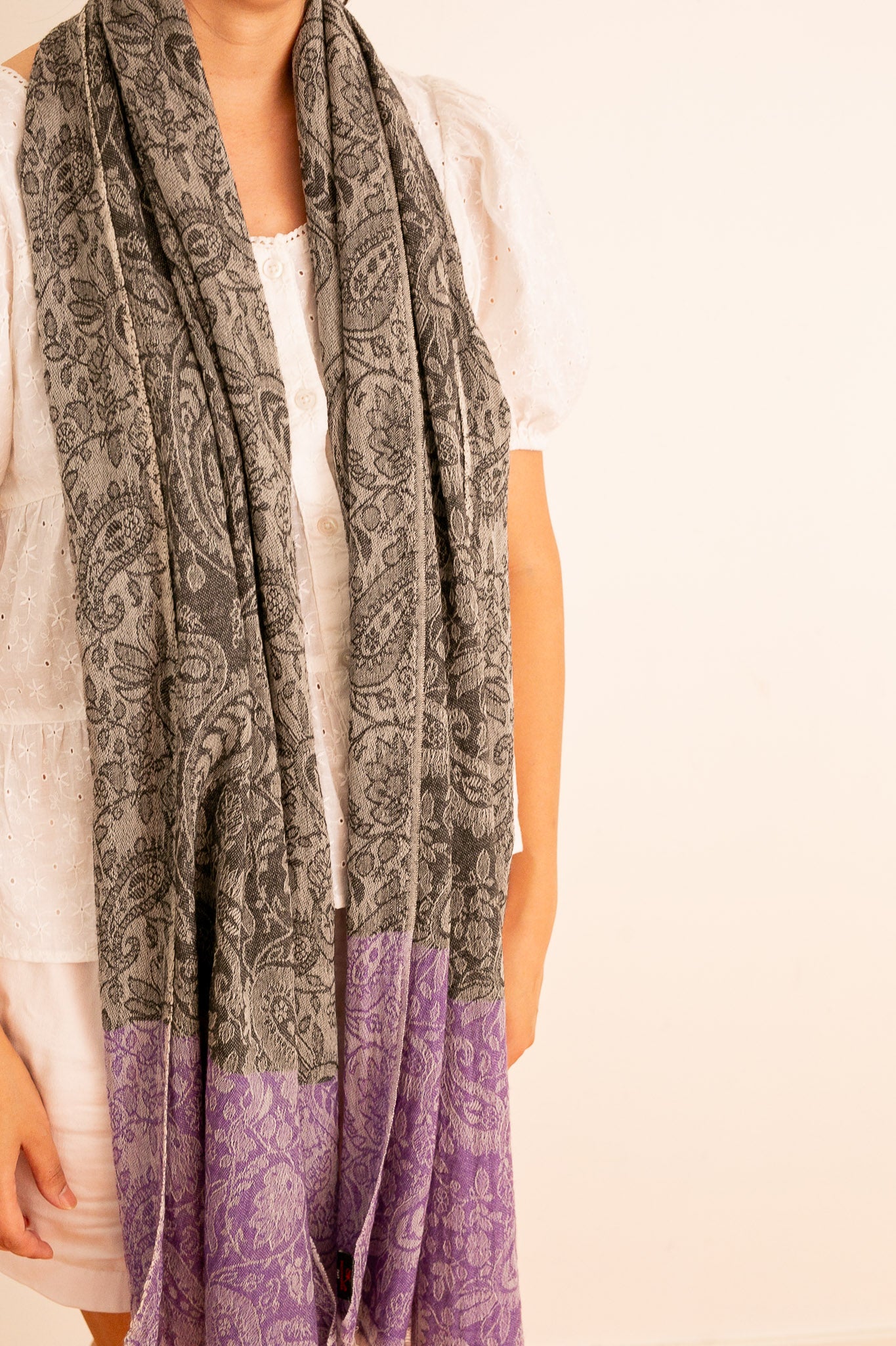 2 Tone Pattern Shawl (All Seasons) - #2