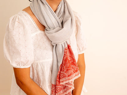 2 Tone Pattern Shawl (All Seasons) - #3