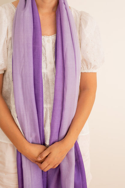 Shaded Cashmere Shawl (All Seasons) - Purple