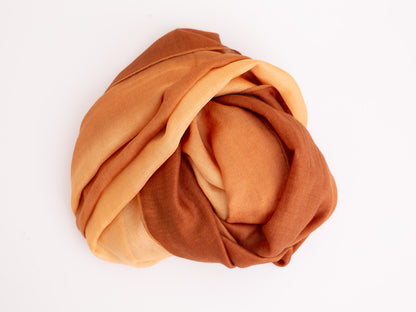 Shaded Cashmere Shawl (All Seasons) - Orange