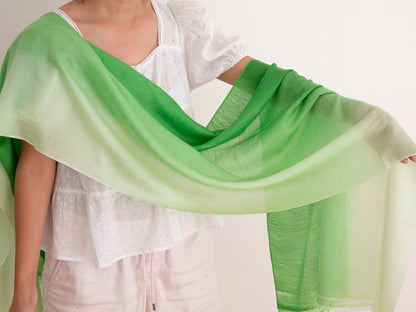 Shaded Cashmere Shawl (All Seasons) - Green