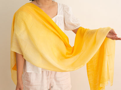 Shaded Cashmere Shawl (All Seasons) - Yellow