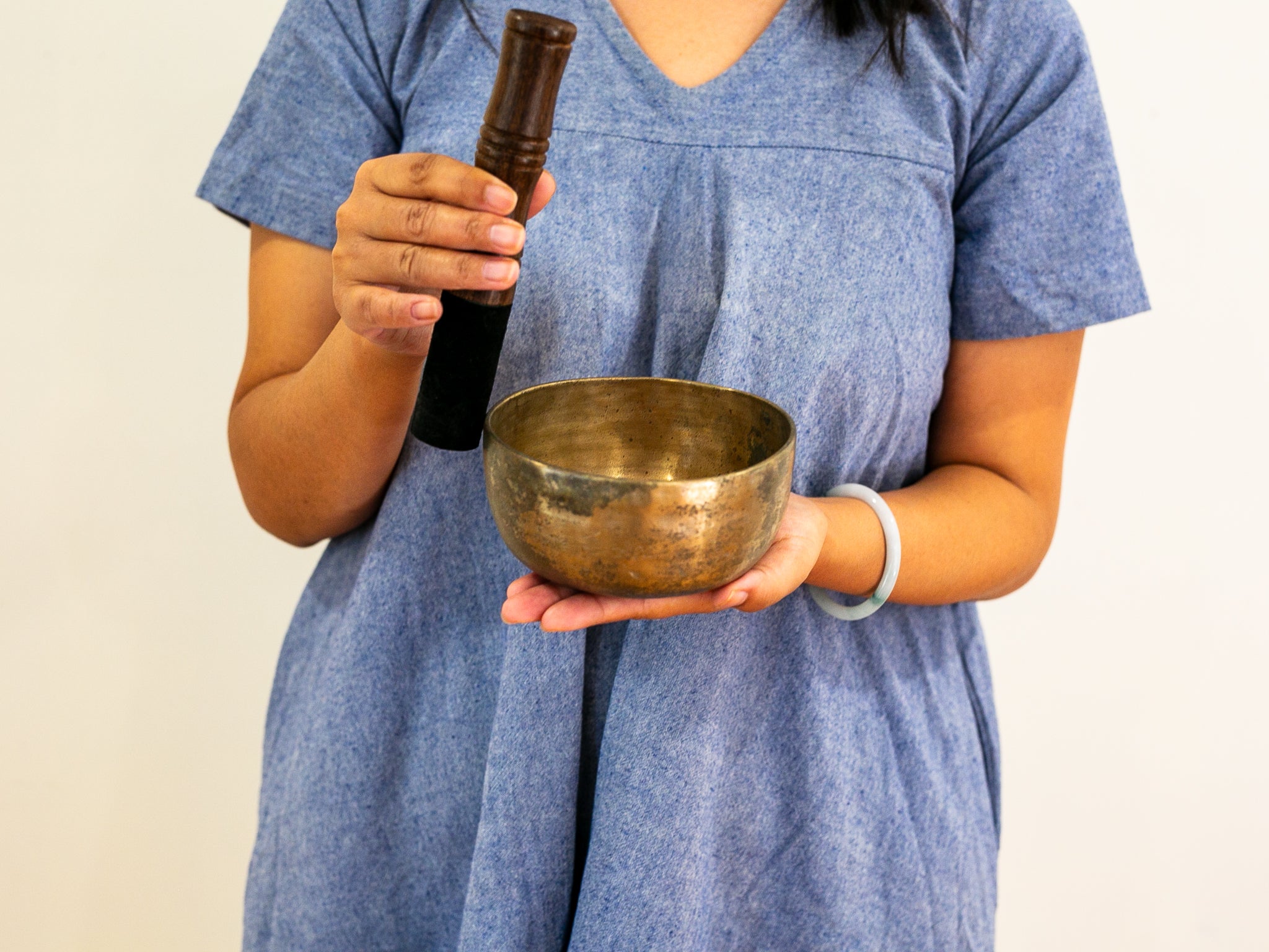 Small Old 'Tara' Singing Bowl - Base Note D#4 (309 Hz) - Tibet Shop Sydney