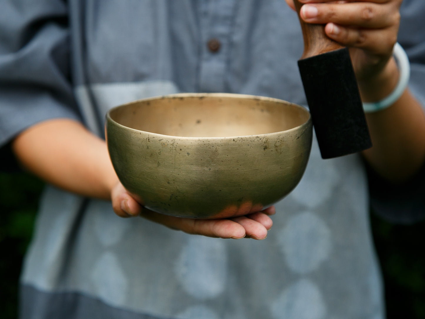 Old 'Tara' Singing Bowl - Base Note A#3 (235 Hz)