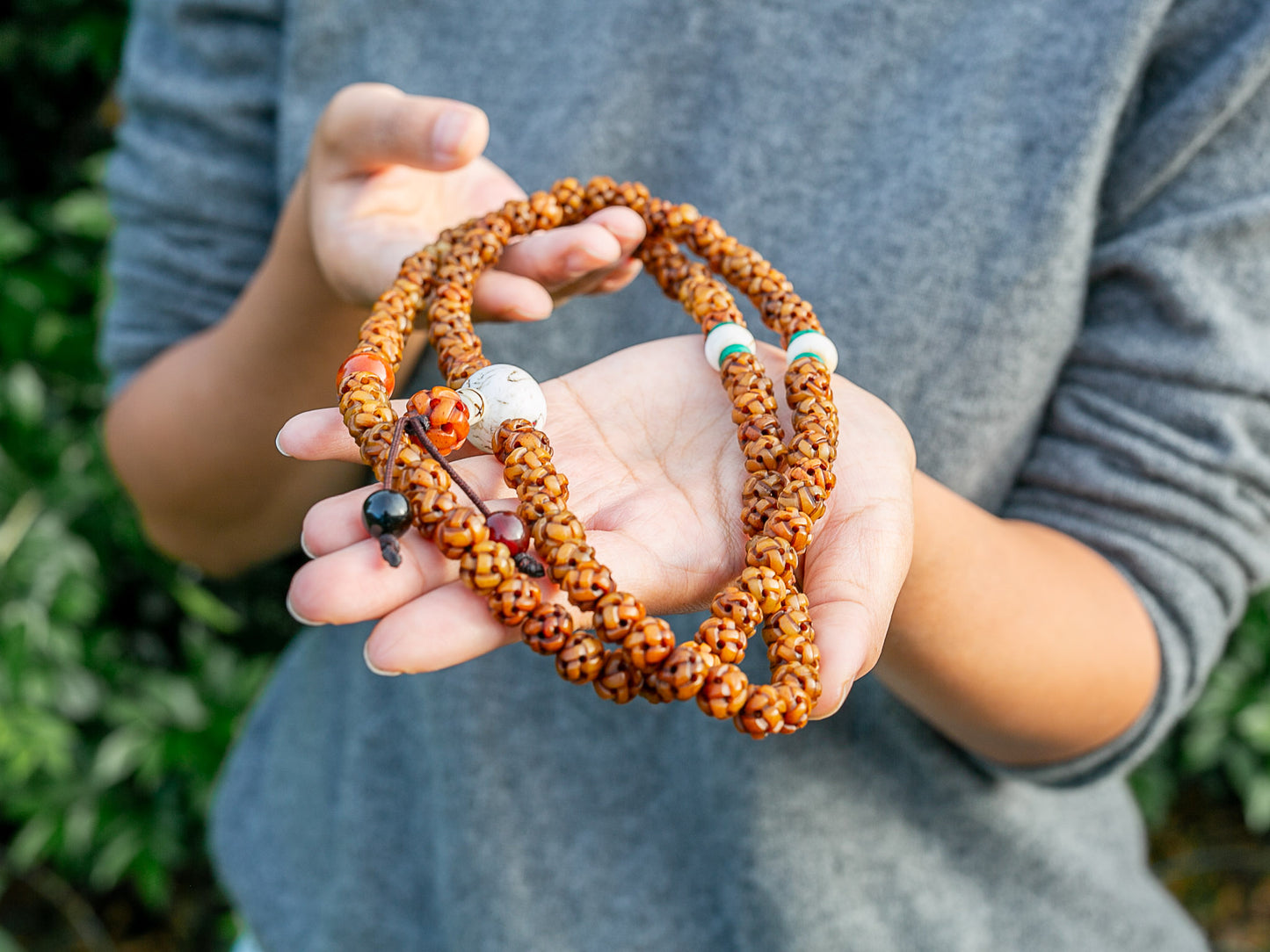 Impermanence Carved Bone Mala #2