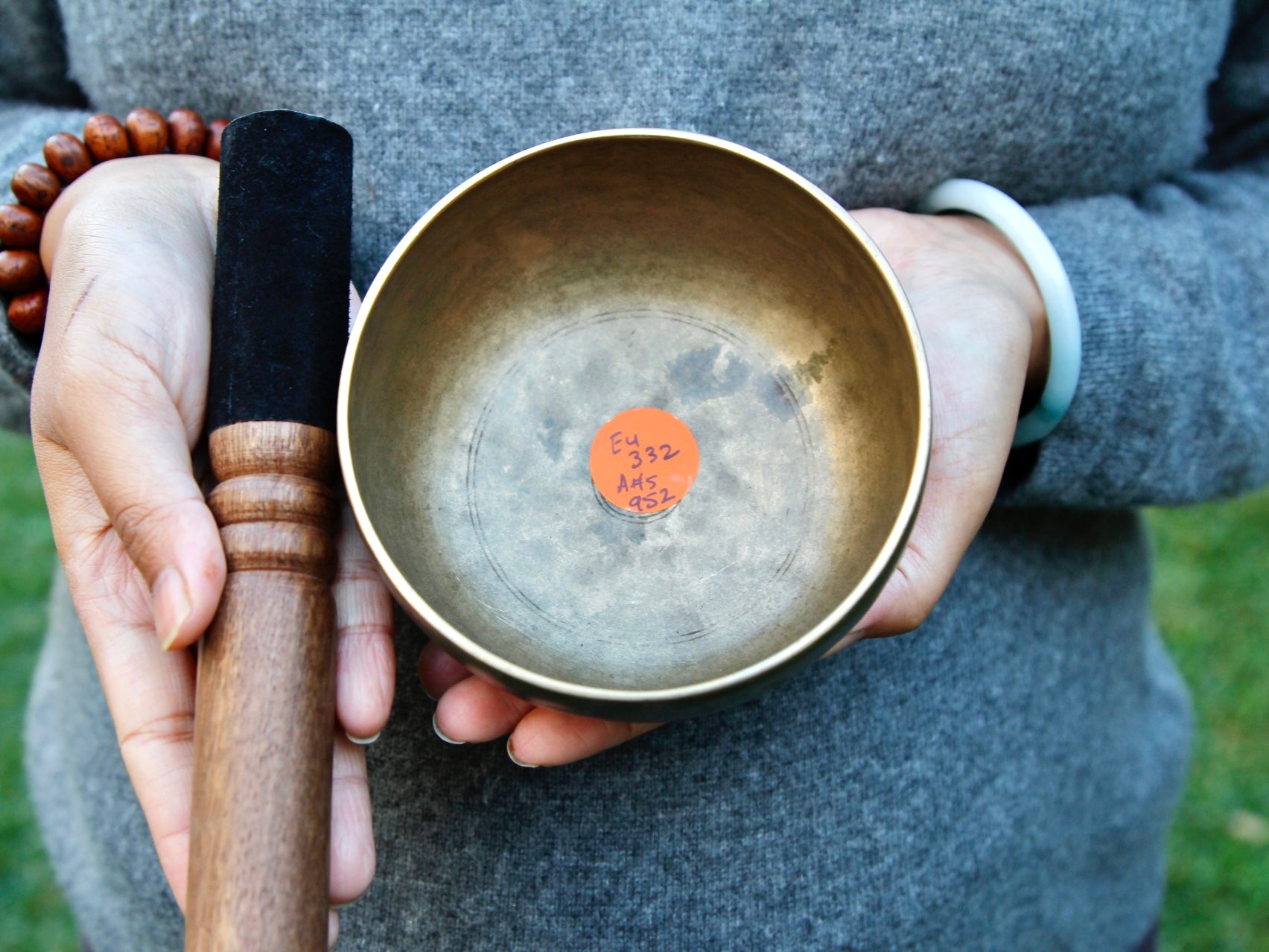 Small Old 'Tara' Singing Bowl - Base Note E4 (332 Hz) - Tibet Shop Sydney