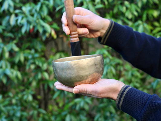 Small Old 'Tara' Singing Bowl - Base Note F#4 (371 Hz)