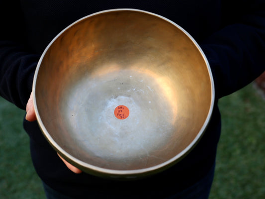 Hand Hammered Singing Bowl - Base Note A#2 117 Hz
