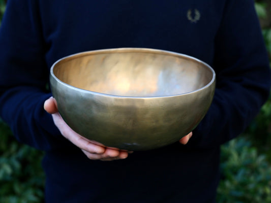 Hand Hammered Singing Bowl - Base Note A#2 117 Hz