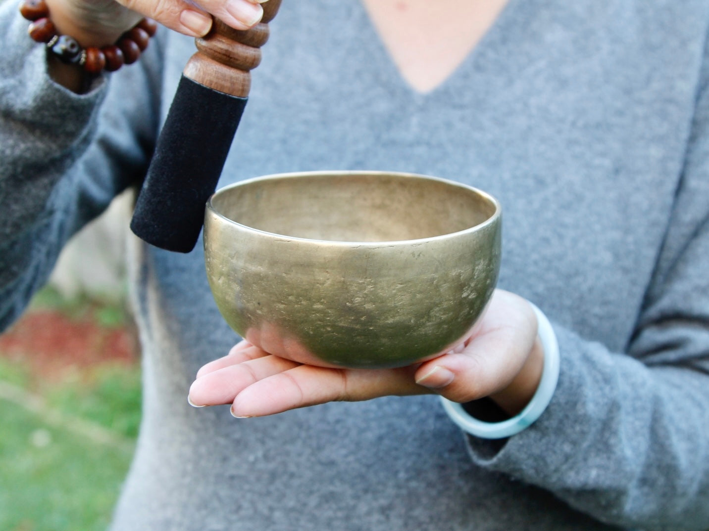 Small Old 'Tara' Singing Bowl - Base Note E4 (332 Hz) - Tibet Shop Sydney