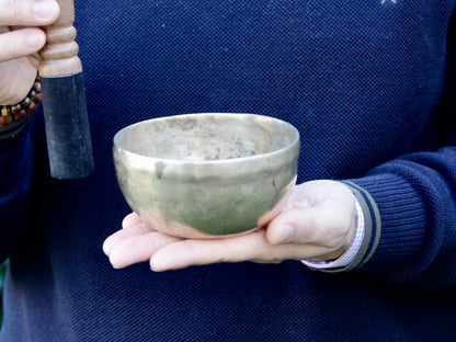 Small Old 'Tara' Singing Bowl - Base Note F#4 (380 Hz)