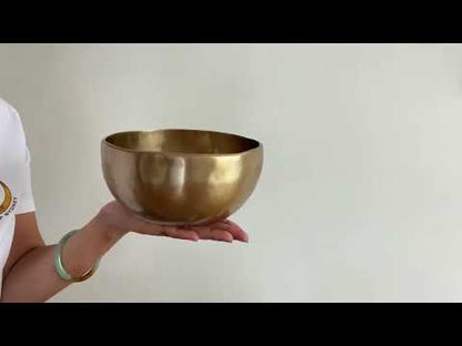 Hand Hammered Moon Singing Bowl - Base Note C#3 140 Hz