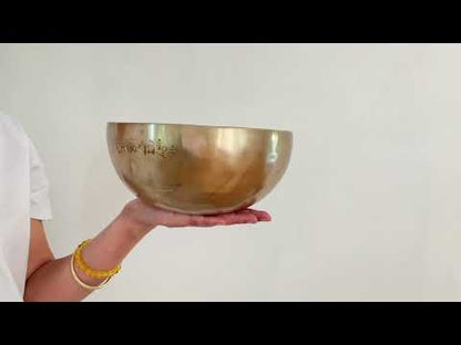 Hand Hammered Moon Singing Bowl - Base Note F#3 (183) Hz