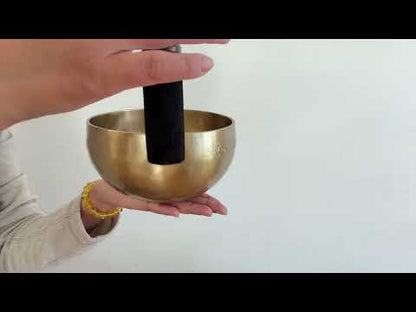 Hand Hammered Moon Singing Bowl - Base Note A#3 235 Hz