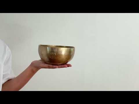 Hand Hammered Moon Singing Bowl - Base Note F4 354 Hz