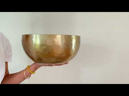 Hand Hammered Moon Singing Bowl - Base Note G#2 (105) Hz