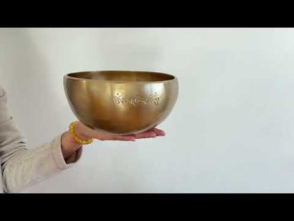 Hand Hammered Moon Singing Bowl - Base Note A#3 233 Hz