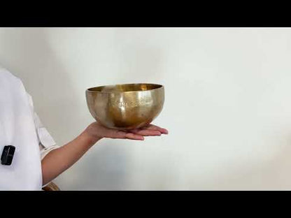Hand Hammered Moon Singing Bowl - Base Note D3 146 Hz