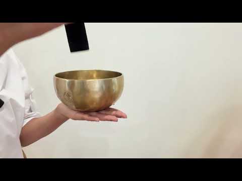 Hand Hammered Moon Singing Bowl - Base Note F#4 359 Hz